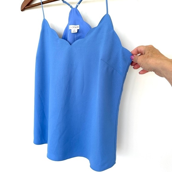 J. Crew camisole, scalloped neckline, racer back, adjustable  straps, lined - Picture 3 of 15